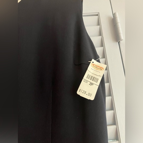Talbots Petite silk, dark navy blue sheath, size 2 P - Picture 2 of 4